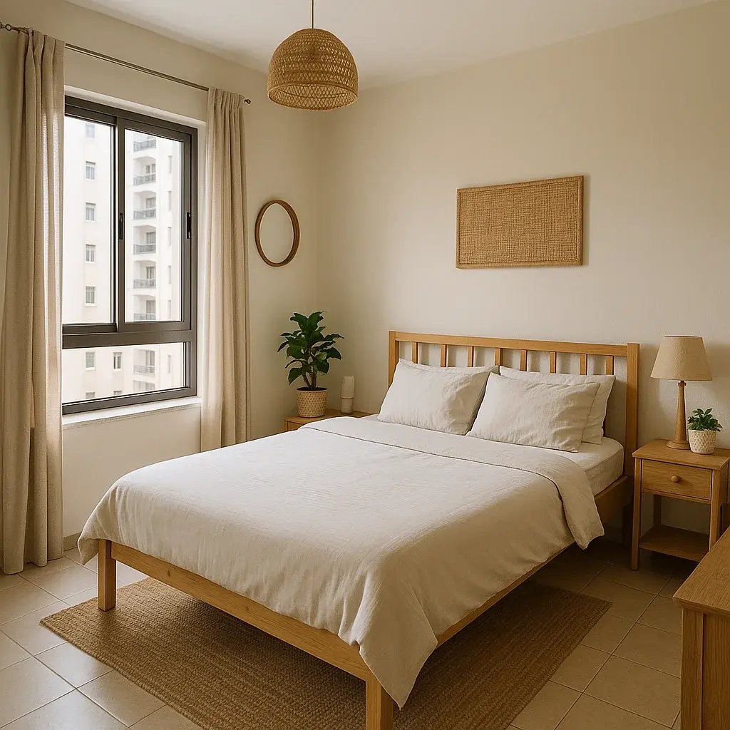 Cozy couple private room with an indoor plant at the cordner.